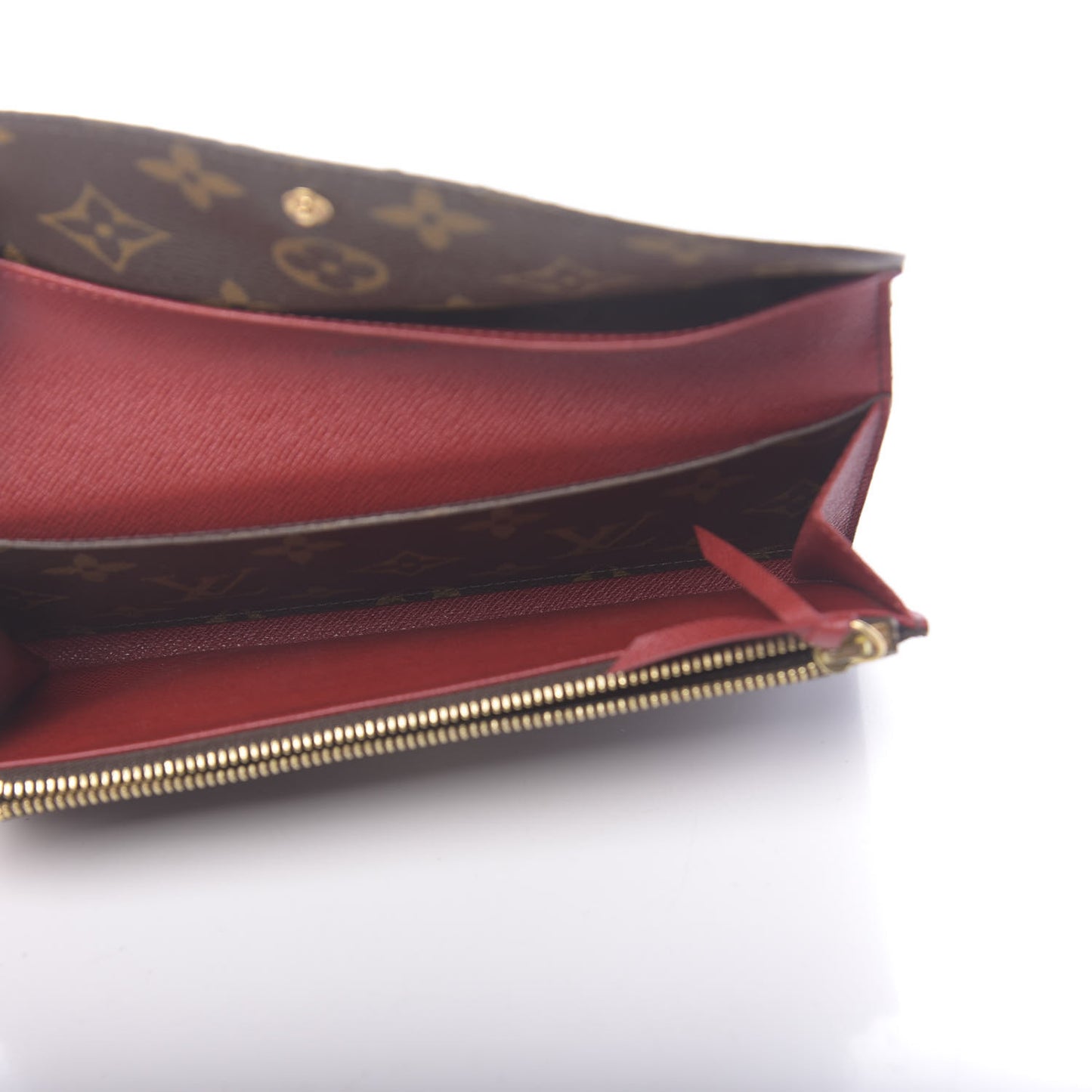 Monogram Emilie Wallet Red