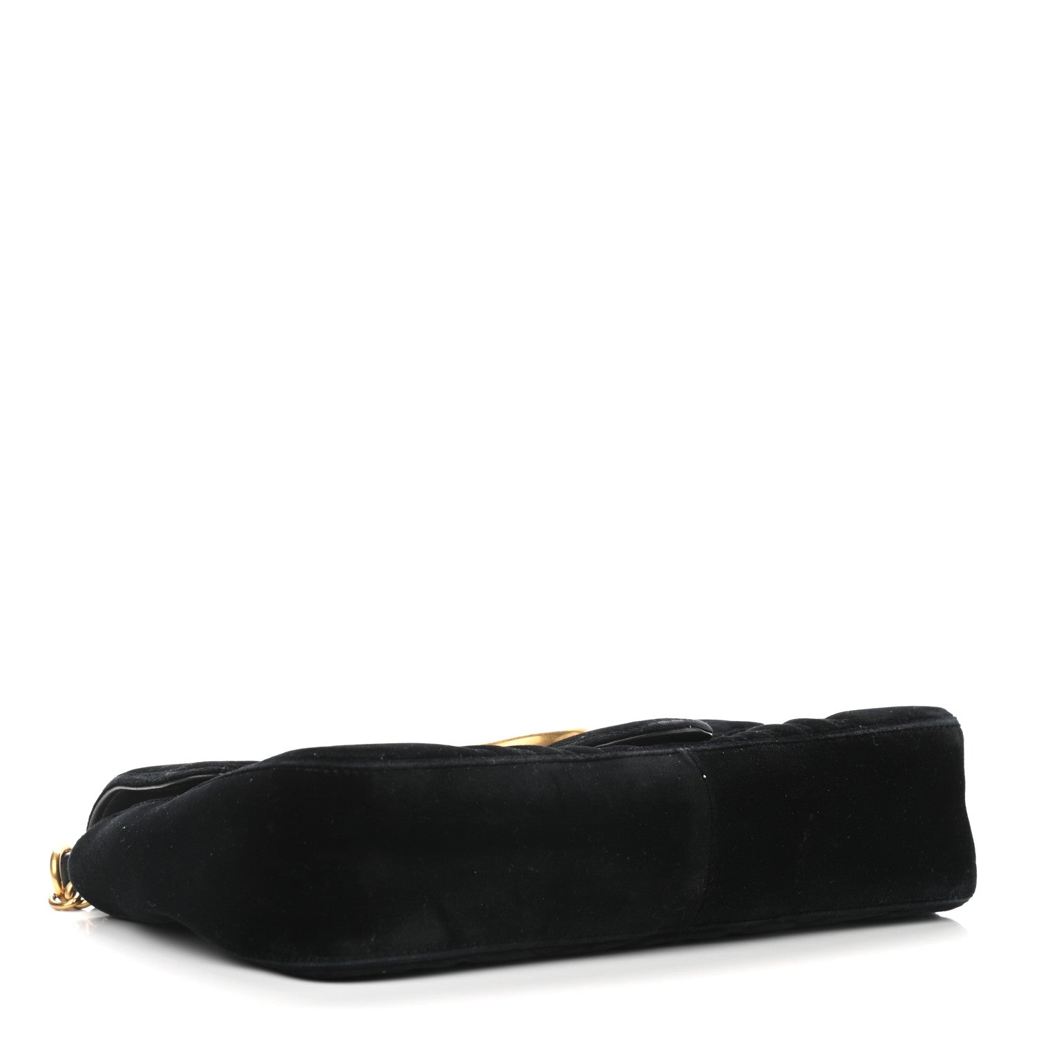 Gucci Velvet Matelasse Medium GG Marmont Shoulder Bag Black 4 of 9
