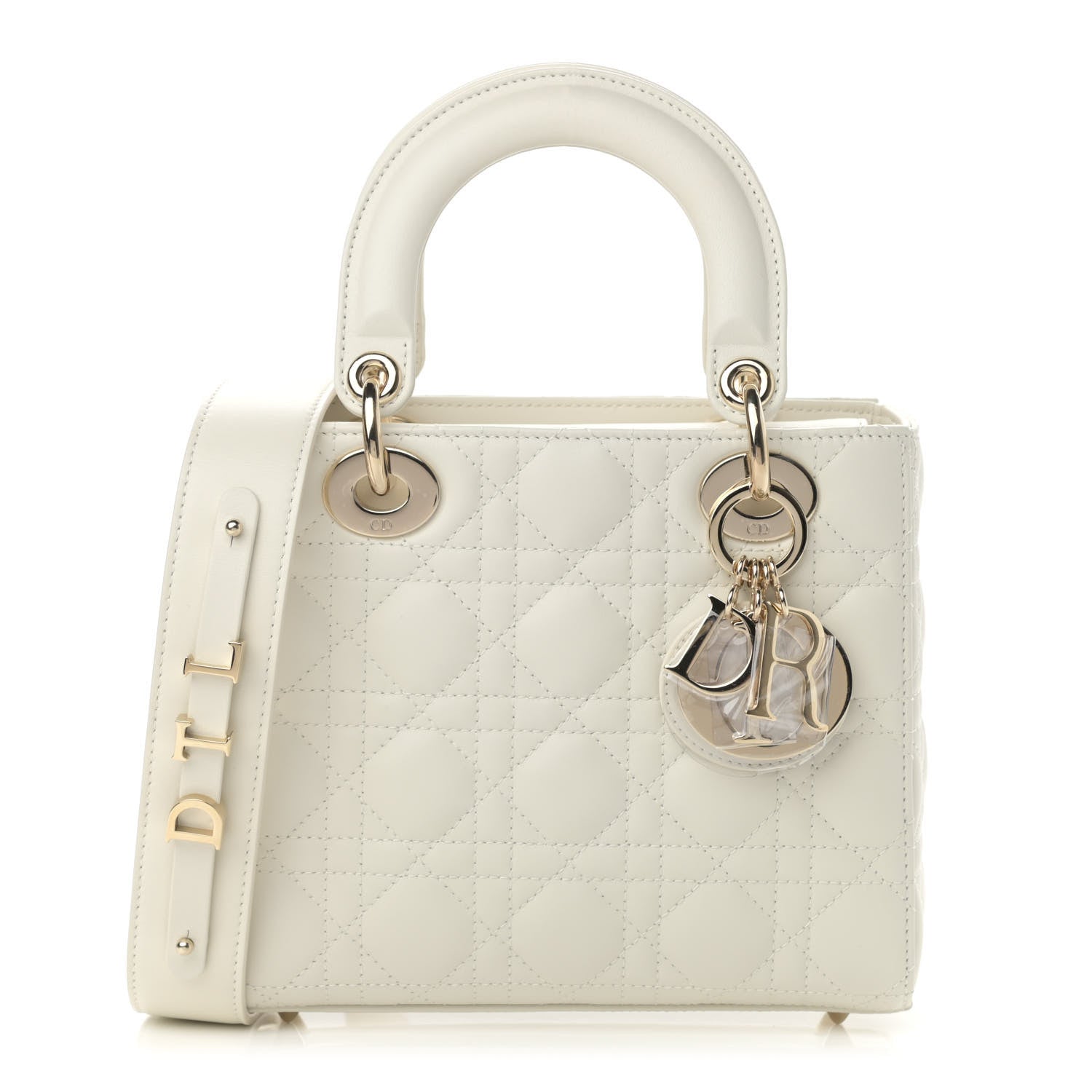 Christian Dior Lambskin Cannage Small My ABCDior Lady Dior White 1 of 10
