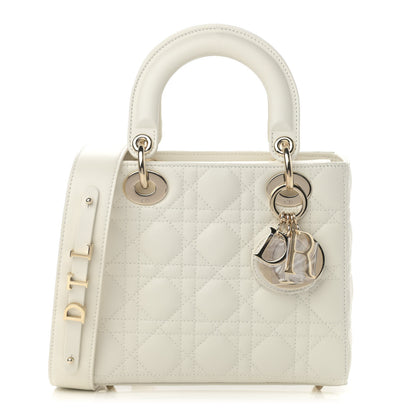 Christian Dior Lambskin Cannage Small My ABCDior Lady Dior White 1 of 10