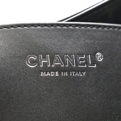 Chanel Shiny Crumpled Calfskin Quilted Small Chanel 25 Handbag Black 6 of 11