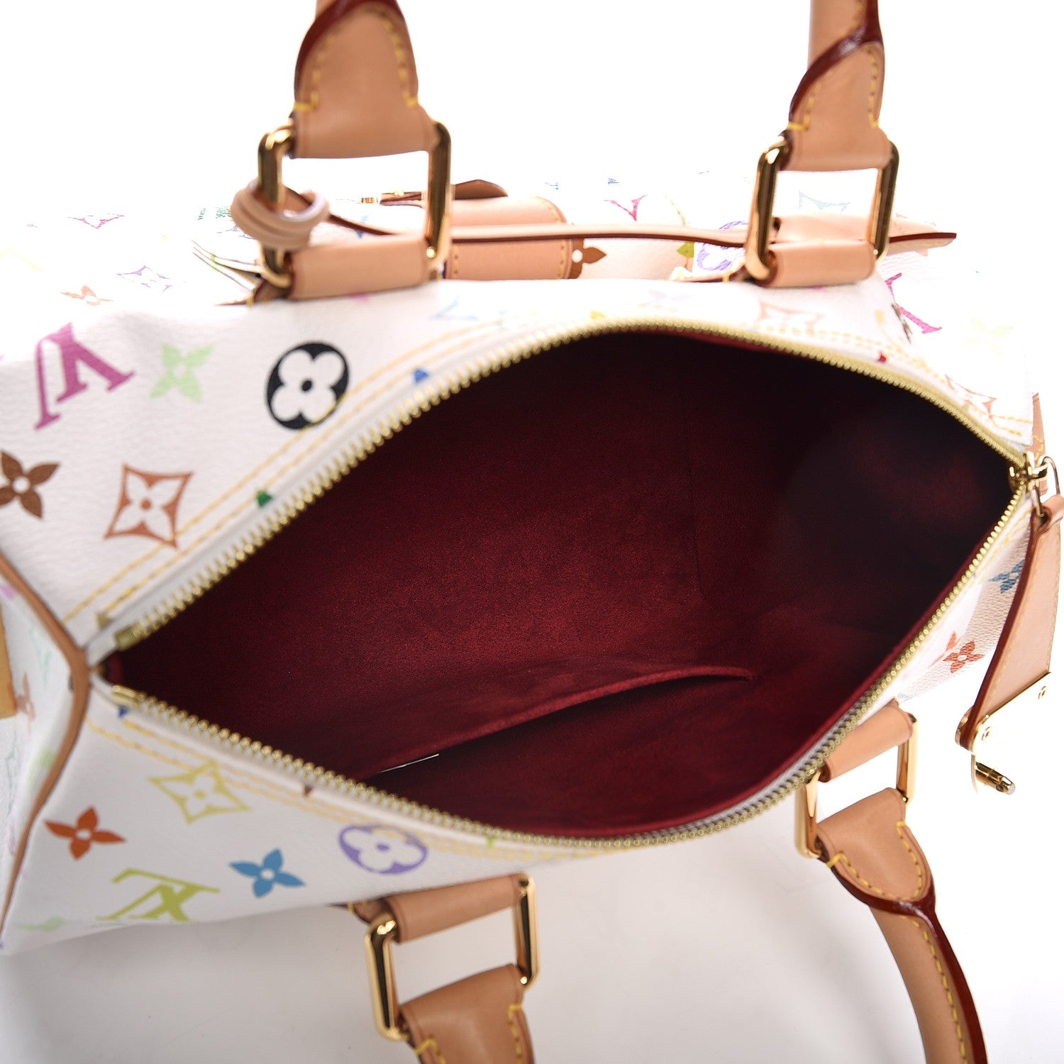 Louis Vuitton Monogram Multicolor Speedy 30 White 5 of 8