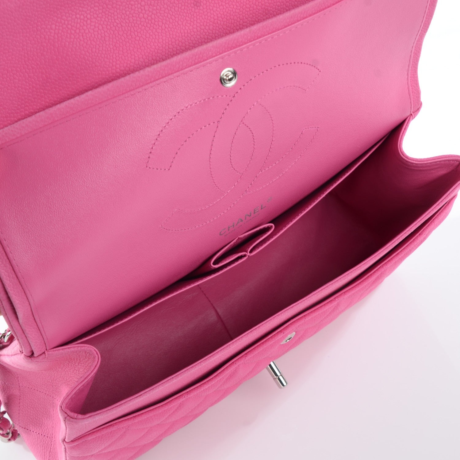 Chanel Iridescent Caviar Quilted Jumbo Double Flap Pink 7 of 8