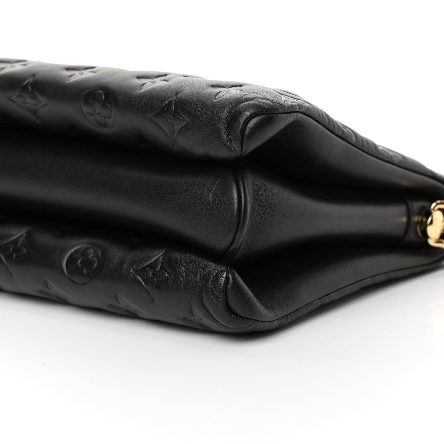 Louis Vuitton Lambskin Embossed Monogram Coussin PM Black 10 of 11