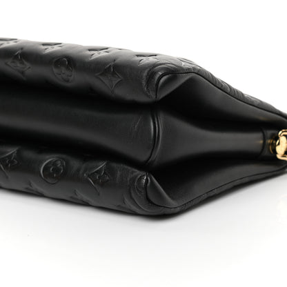 Louis Vuitton Lambskin Embossed Monogram Coussin PM Black 10 of 11