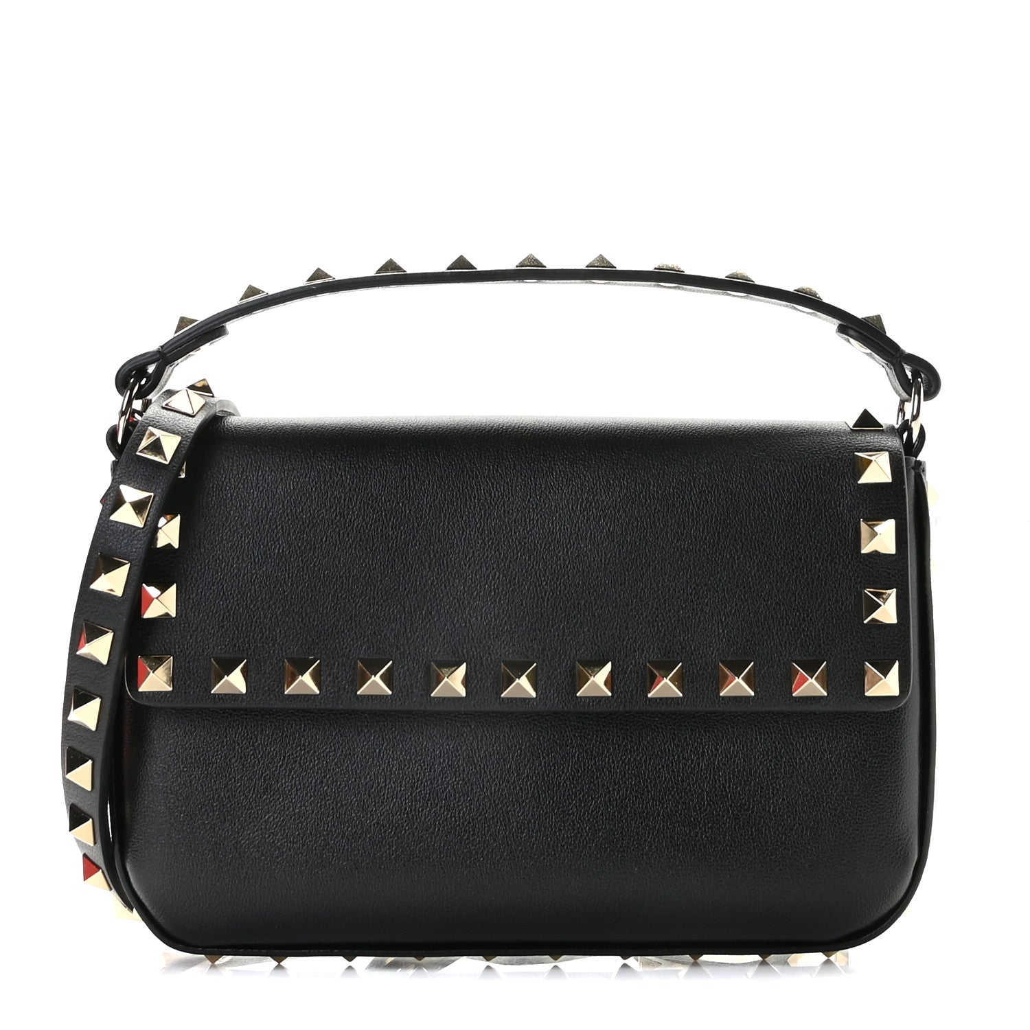 Valentino Garavani Vitello Rockstud Crossbody Pouch Black 1 of 12