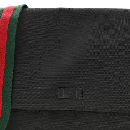 Gucci Techno Canvas Web Large Flap Messenger Bag Black 8 of 10