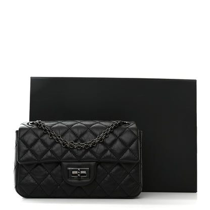 Chanel Aged Calfskin Quilted 2.55 Reissue Mini Flap So Black 11 of 11