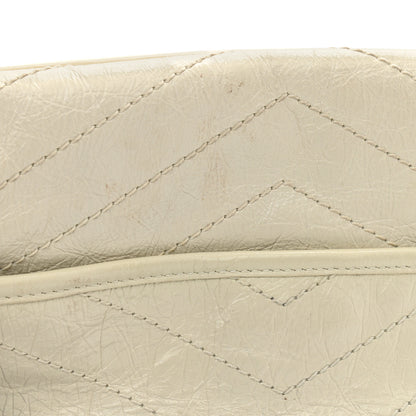 Saint Laurent Crinkled Calfskin Matelasse Monogram Medium Niki Chain Satchel Ivory 13 of 13