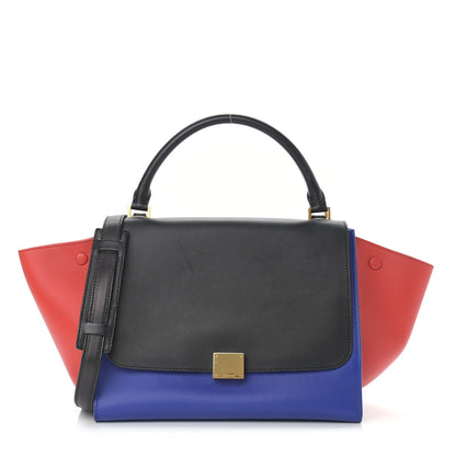 Celine Smooth Calfskin Medium Tri-Color Trapeze Black 1 of 9
