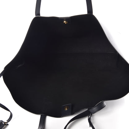 Saint Laurent Calfskin Large Shopping Tote Deep Marine 5 of 13