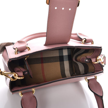 Burberry Soft Grain Calfskin Small Buckle Tote Dusty Pink 7 of 9