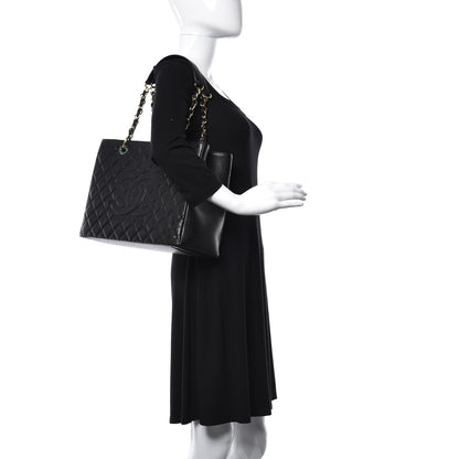 Chanel Caviar Quilted Grand Shopping Tote GST Black 3 of 11
