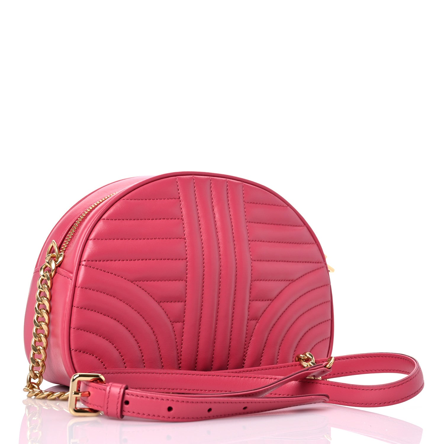 Prada Soft Calfskin Impunture Diagramme Dome Crossbody Bag Peonia 3 of 8