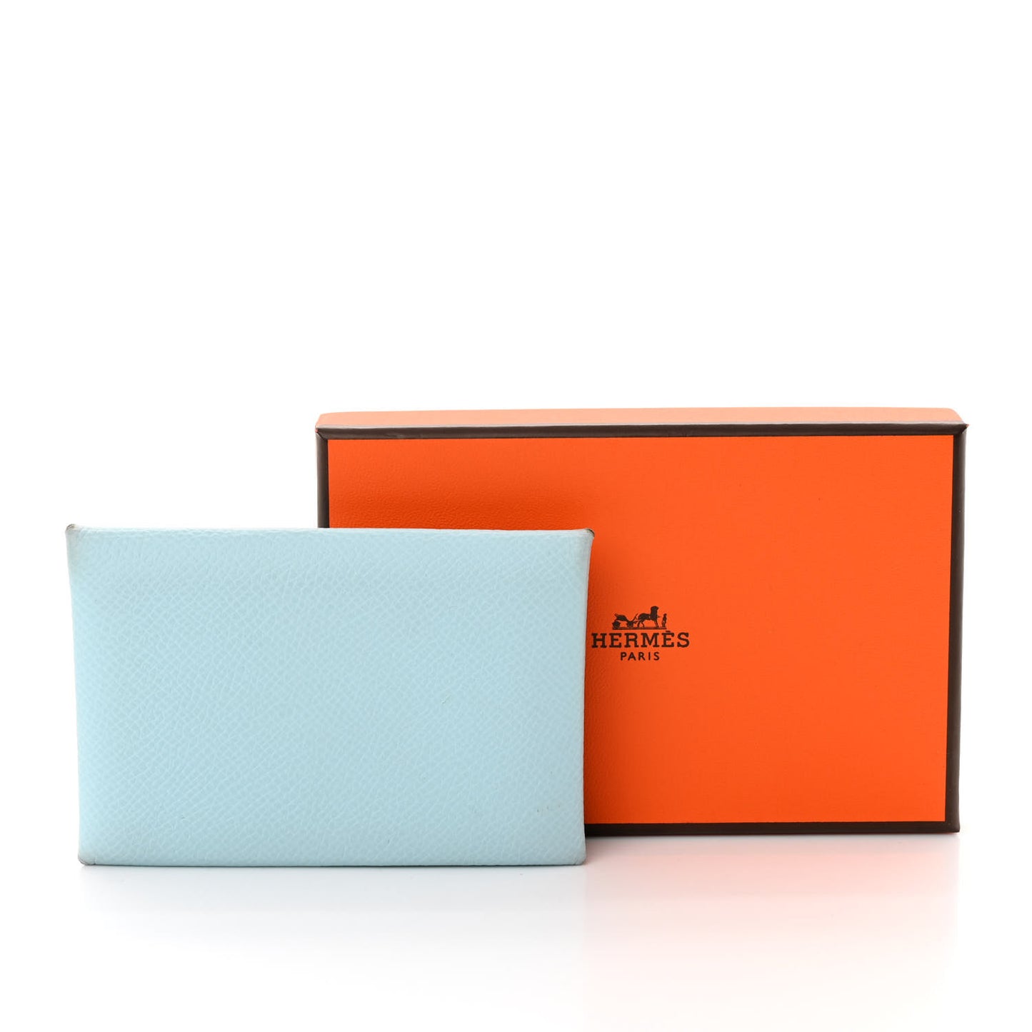 Epsom Calvi Card Case Bleu Zephyr