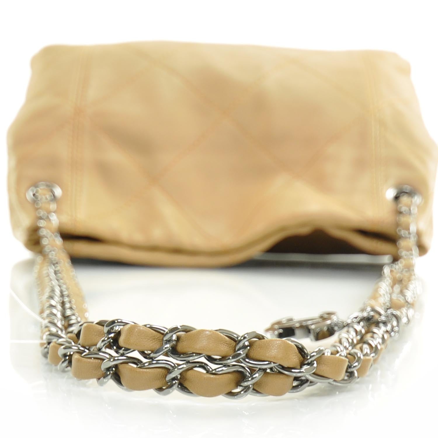 Chanel Lambskin Quilted Shoulder Bag Camel 5 of 9