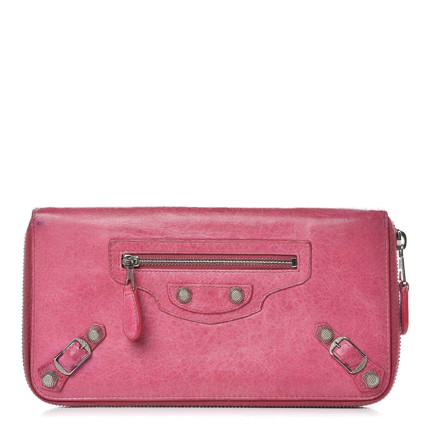 Balenciaga Agneau Giant 12 Silver Hardware Compagnon Wallet Sorbet 1 of 11