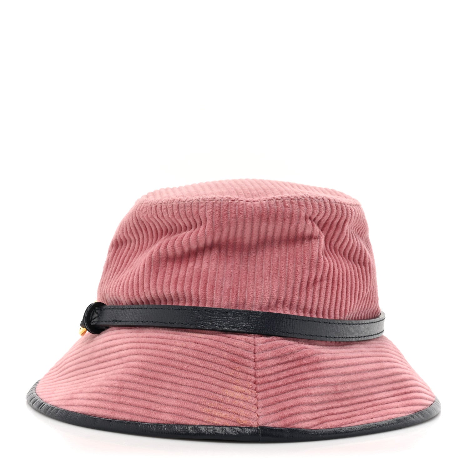 Gucci Lanzo Stretch Cord Azalea Calfskin Horsebit Bob Mulina Bucket Hat M Lipstick Rose Blue 6 of 9