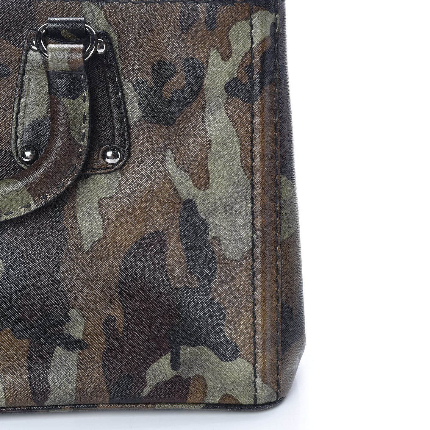 Saffiano Camouflage Military Tote Mimetico