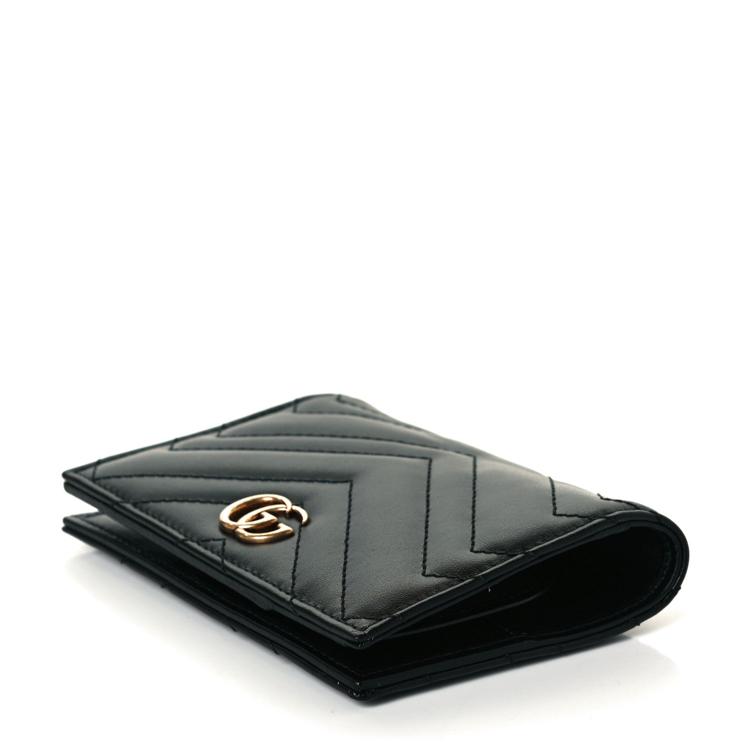 Gucci Calfskin Matelasse GG Marmont Passport Case Black 7 of 8