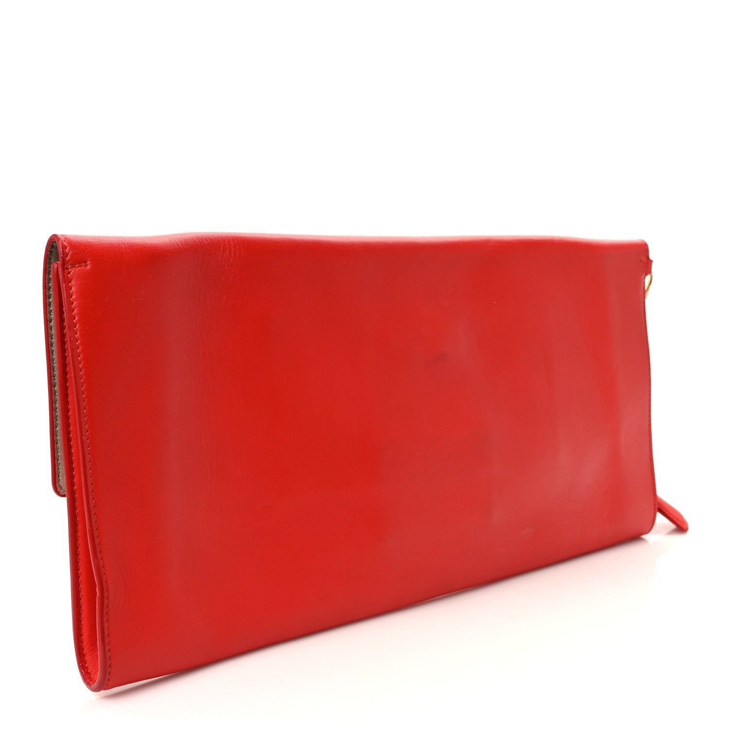 Salvatore Ferragamo Nuage Calfskin Afef Lock Story Gancini Clutch Red 3 of 8