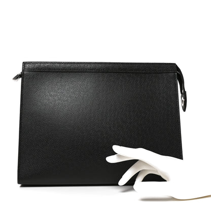 Louis Vuitton Taiga Pochette Voyage MM Black 2 of 8