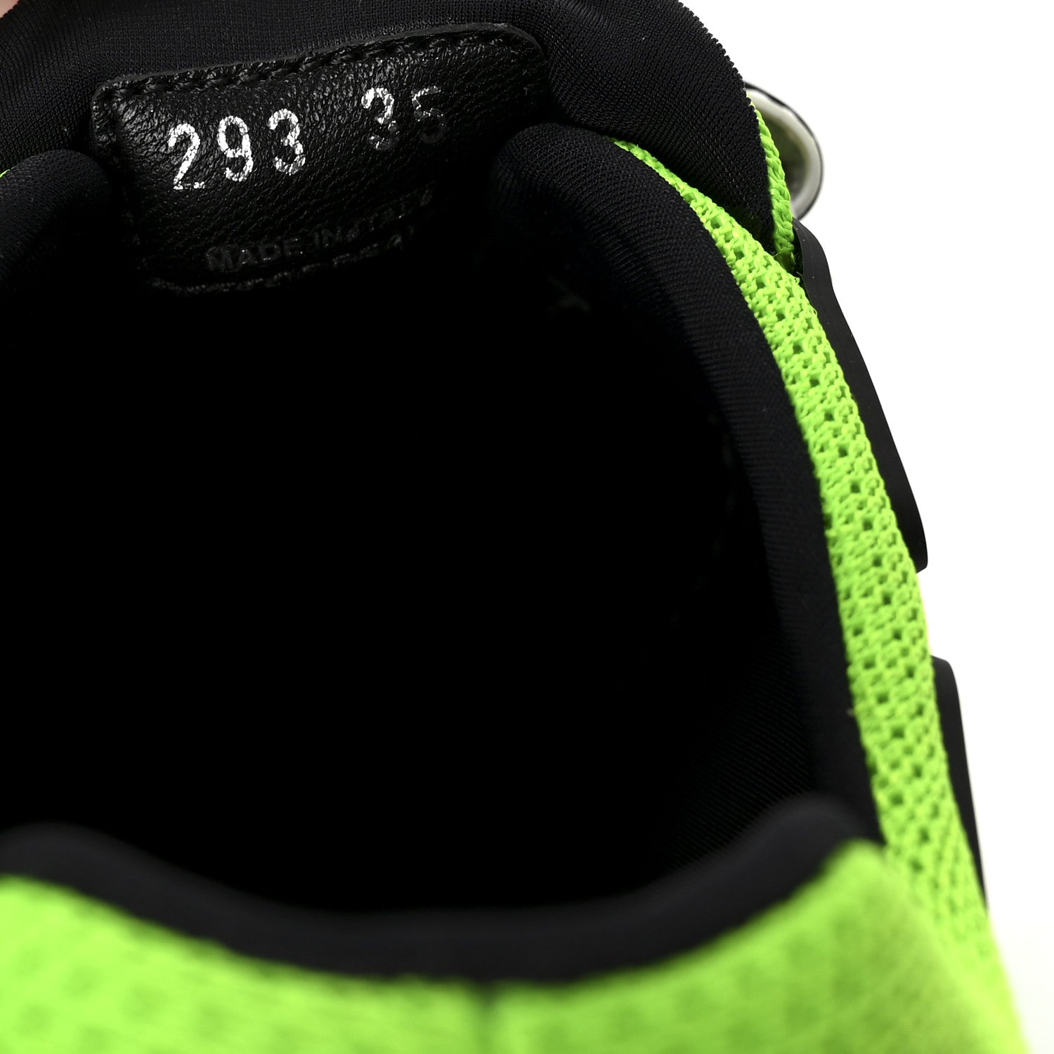 Prada Rubber Knit Fabric Cloudbust Air Sneakers 35 Black Green 8 of 9