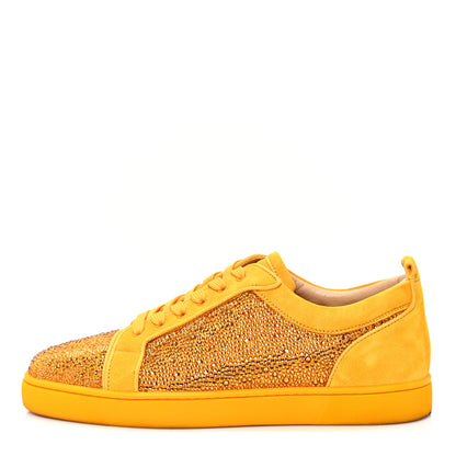 Christian Louboutin Calfskin Veau Velours Strass Mens Louis Junior Flat Sneakers 43.5 Topaz 1 of 9