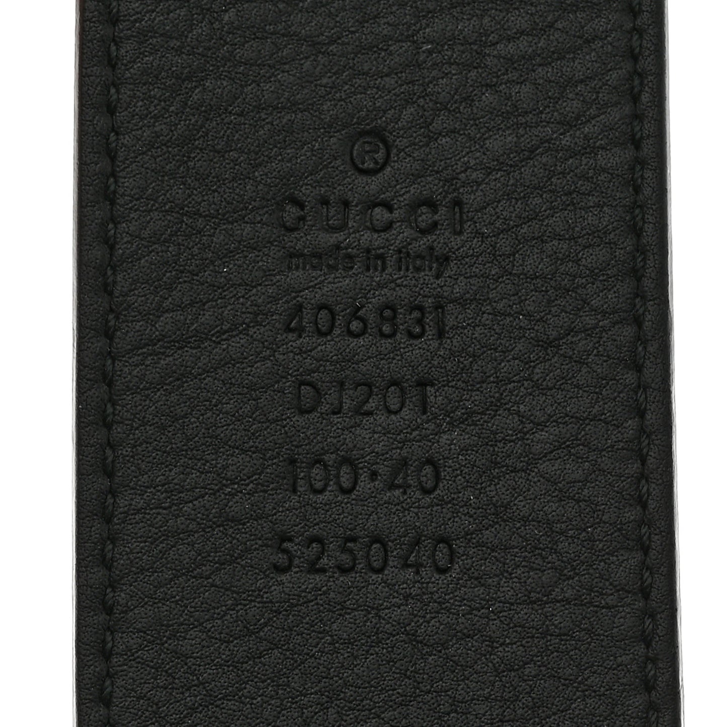 Textured Calfskin Double G 40mm Belt 100 40 Black