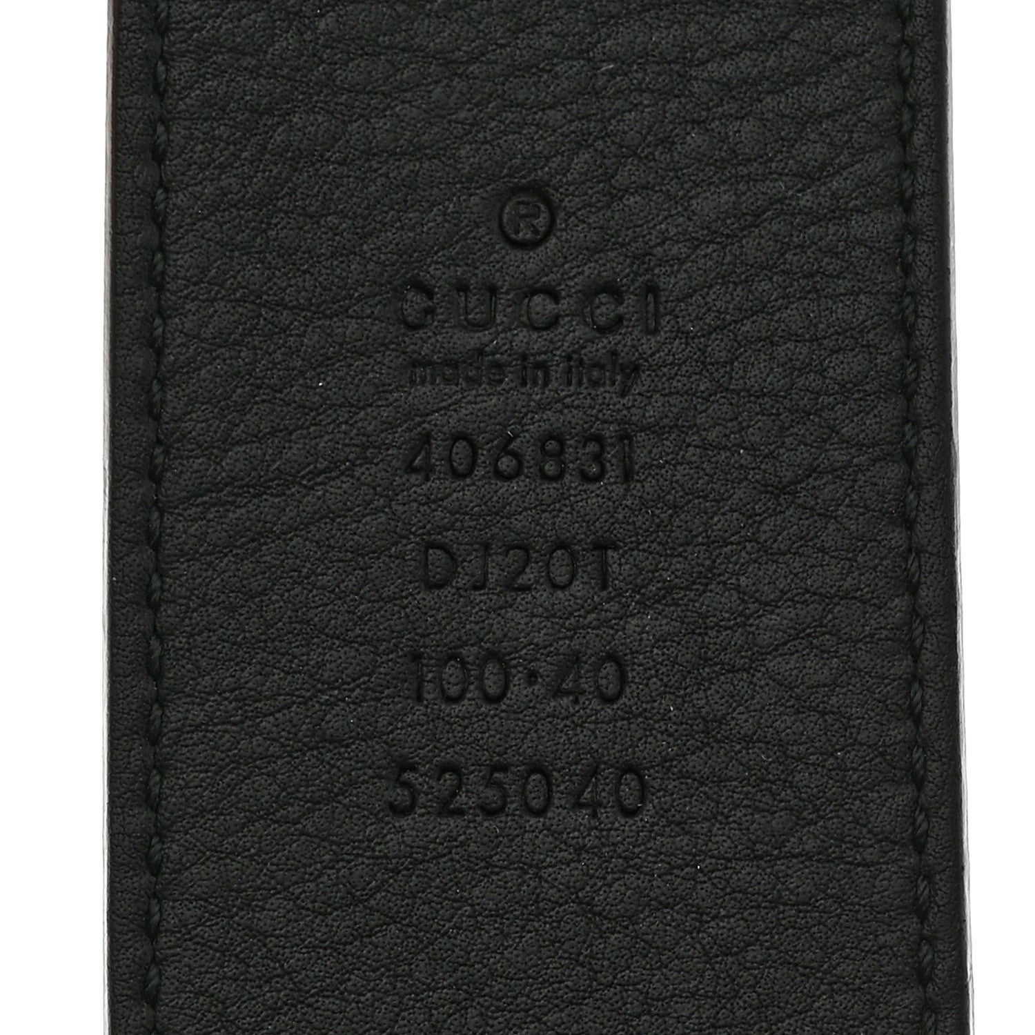 Gucci Textured Calfskin Double G 40mm Belt 100 40 Black 5 of 8