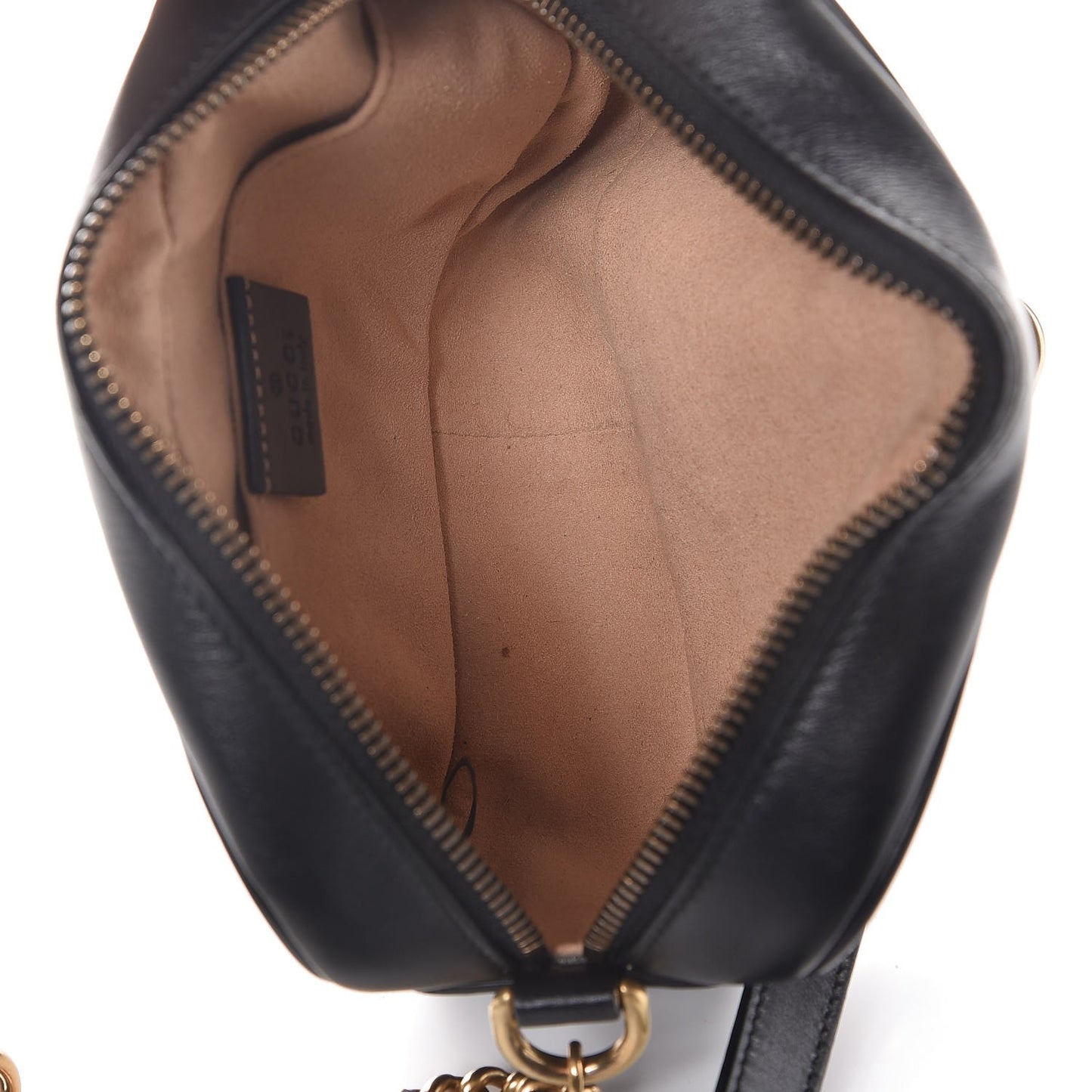 Calfskin Matelasse Mini GG Marmont Chain Shoulder Bag Black