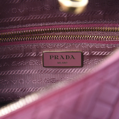Prada Nylon Tessuto Impunture Quilted Flap Pink 6 of 10
