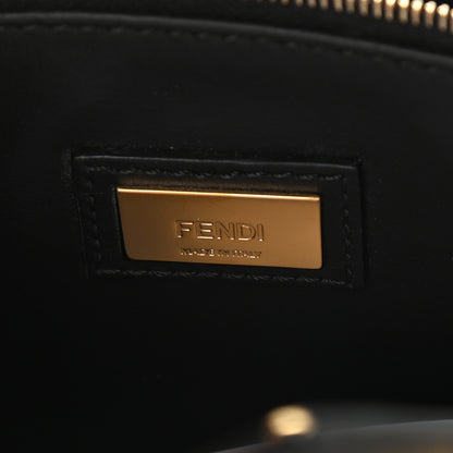 Fendi Vitello Century Metal Monster Eyes Petite 2Jours Tote Black 6 of 8