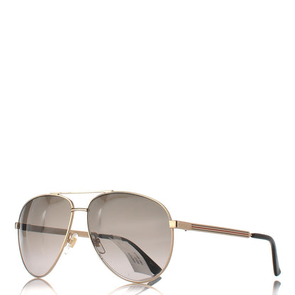 Gucci Aviator Sunglasses GG0137 Gold 1 of 9