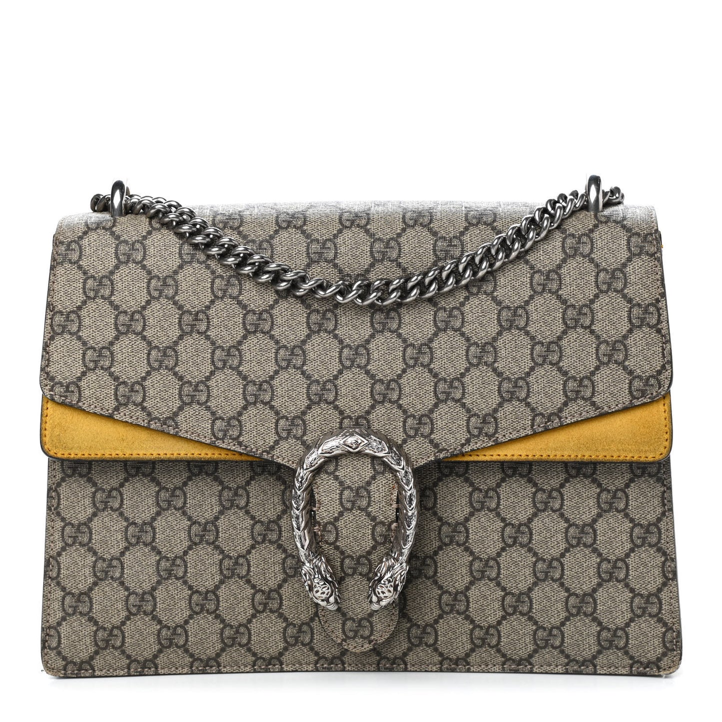 GG Supreme Monogram Medium Dionysus Shoulder Bag Yellow