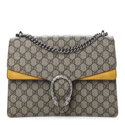 Gucci GG Supreme Monogram Medium Dionysus Shoulder Bag Yellow 1 of 8