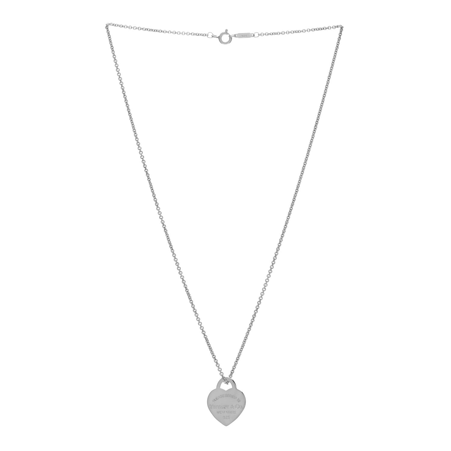 Tiffany Sterling Silver Small Return To Tiffany Heart Pendant Necklace 3 of 4