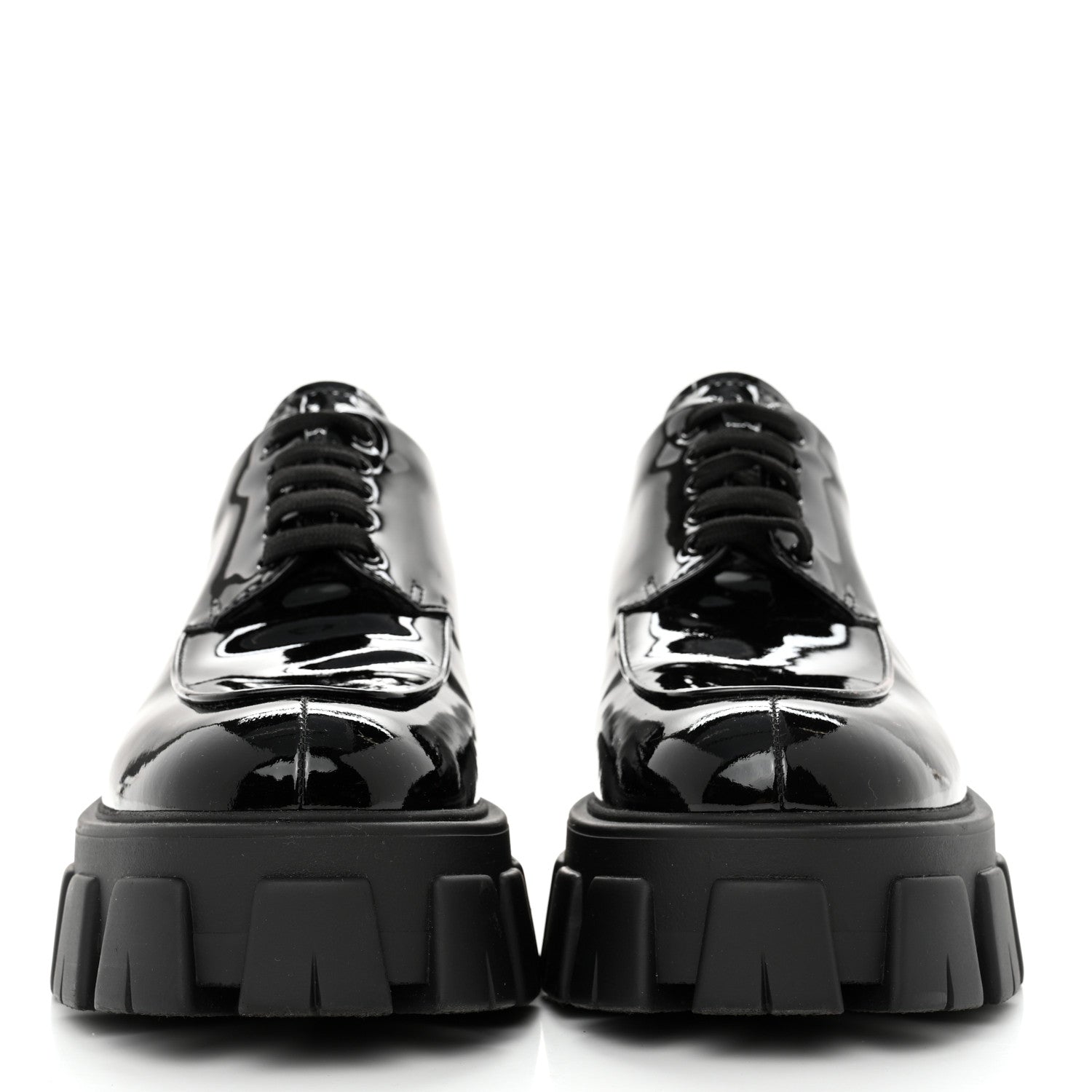 Prada Vernice Monolith 55mm Derby Loafers 39 Black 2 of 11