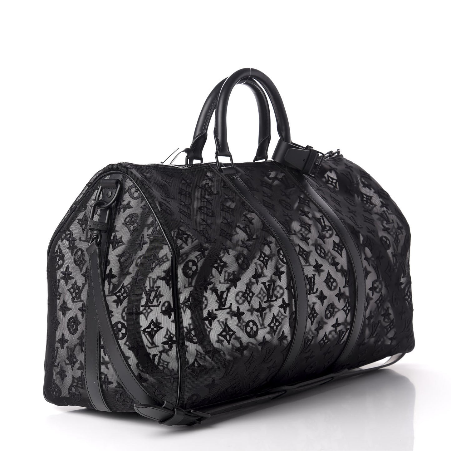 Monogram See Through Keepall Bandouliere 50 Black