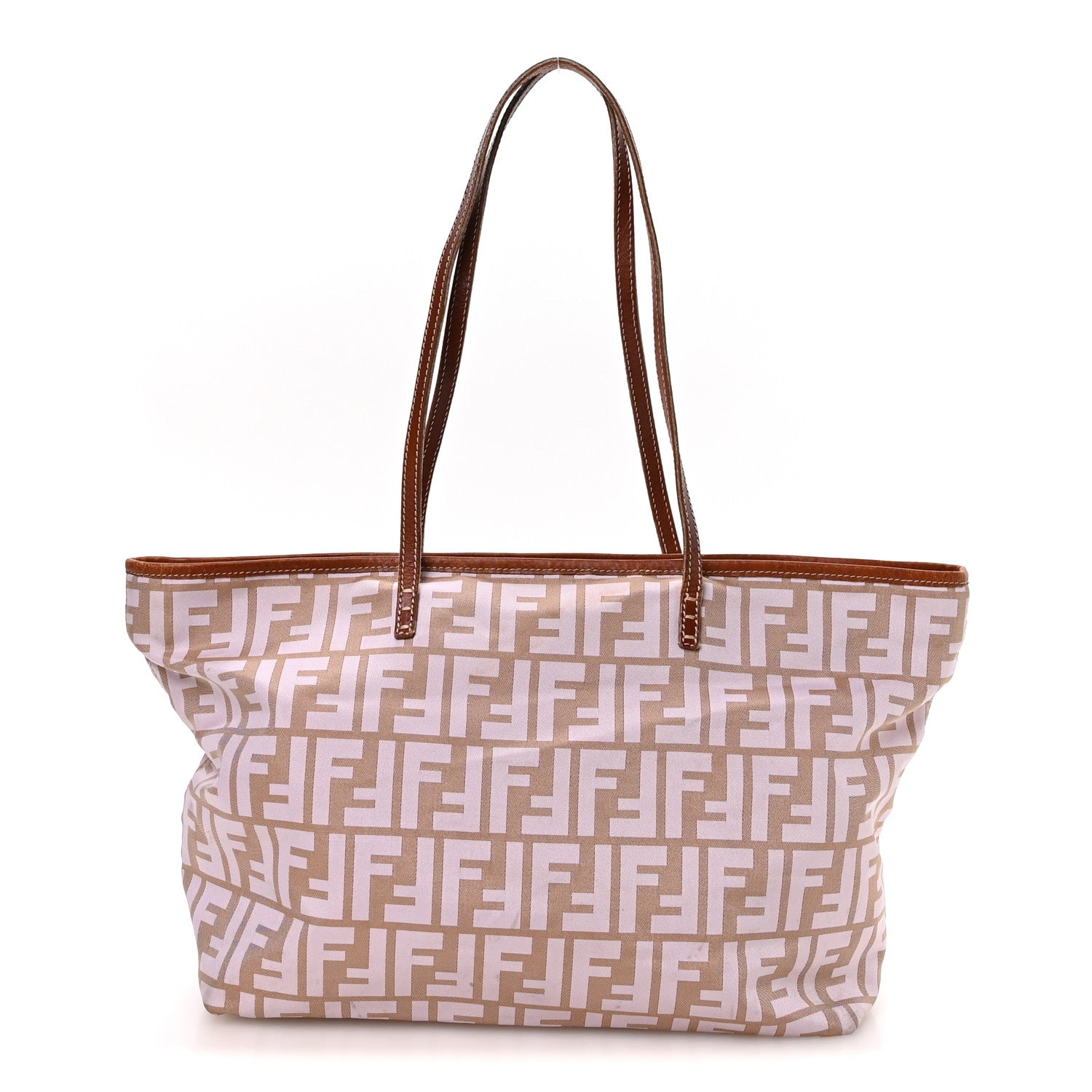 Fendi Zucca Roll Tote Beige Brown 1 of 10