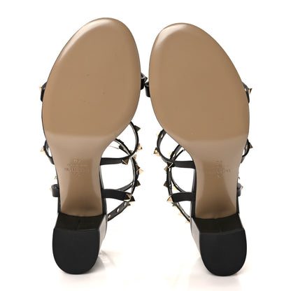 Valentino Garavani Calfskin Rockstud 60mm City Sandals 40 Black 5 of 7