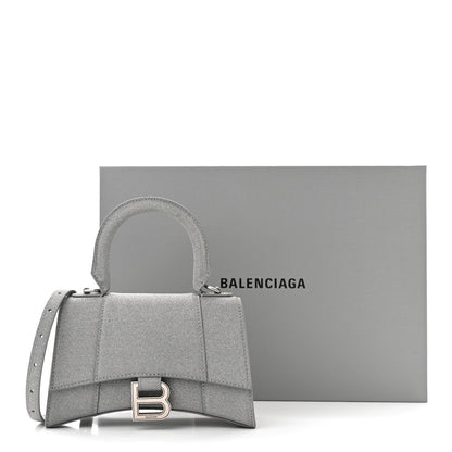 Balenciaga Glitter Fabric Hourglass Top Handle Bag XS Grey 14 of 14