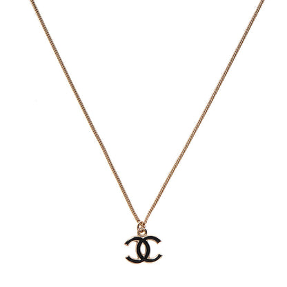 Chanel Enamel CC Necklace Black 1 of 4