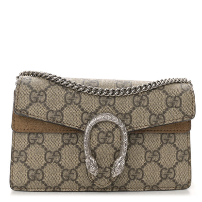 Gucci GG Supreme Monogram Super Mini Dionysus Shoulder Bag Taupe 1 of 10