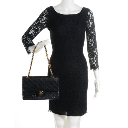 Chanel Lambskin Medium Double Flap Black 2 of 7