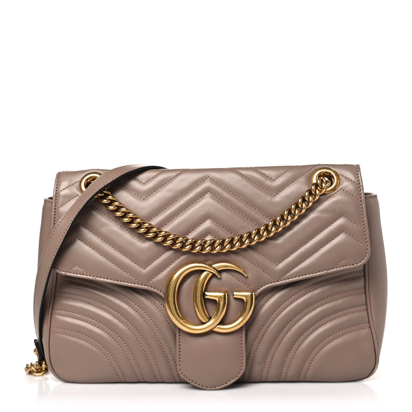 Calfskin Matelasse Medium GG Marmont Shoulder Bag Porcelain Rose
