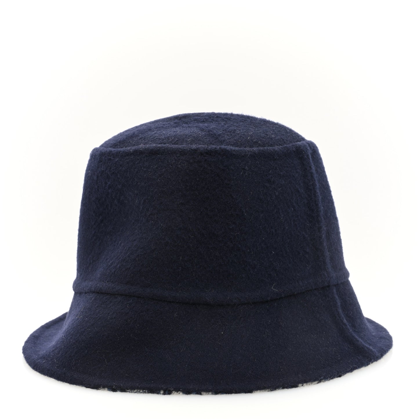 Wool Oblique Jacquard Bucket Hat Blue