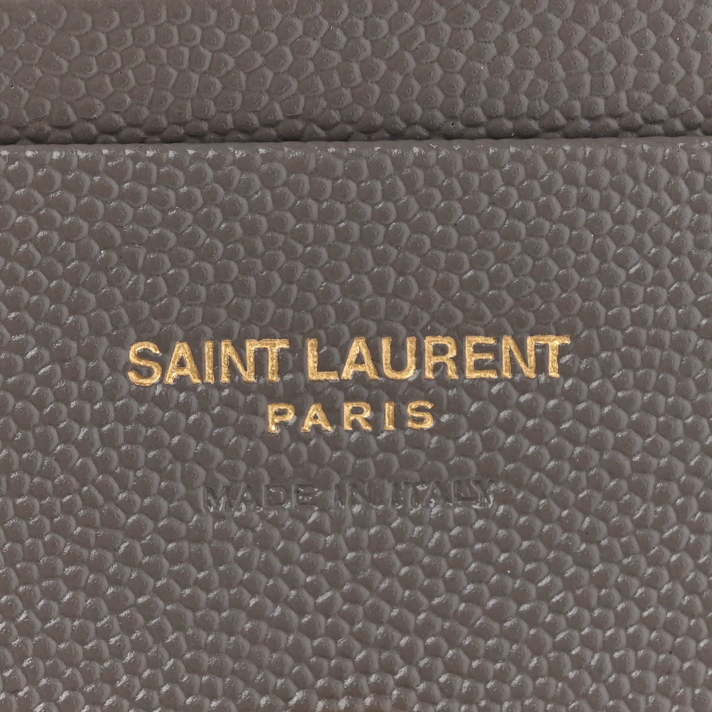 Grain De Poudre Matelasse Chevron Monogram Flap Card Case Fog