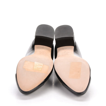 Chanel Patent Calfskin Camellia Cap Toe Pumps 37 Black 5 of 8