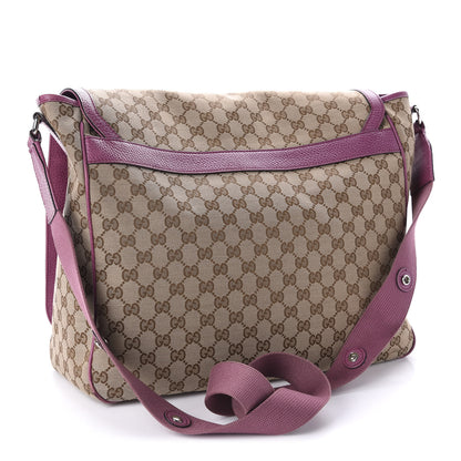 Gucci Monogram Convertible Diaper Bag Beige Peonia Flower 4 of 11
